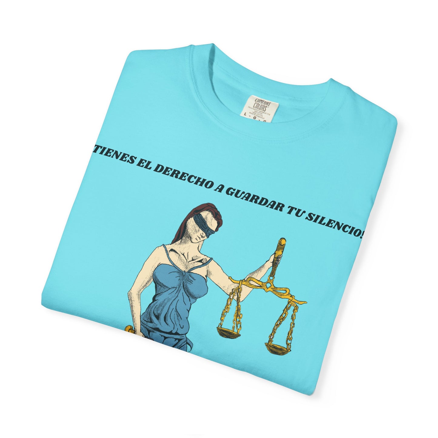 Lady Justice & Rat Unisex T-Shirt - Remain Silent - Spanish Version