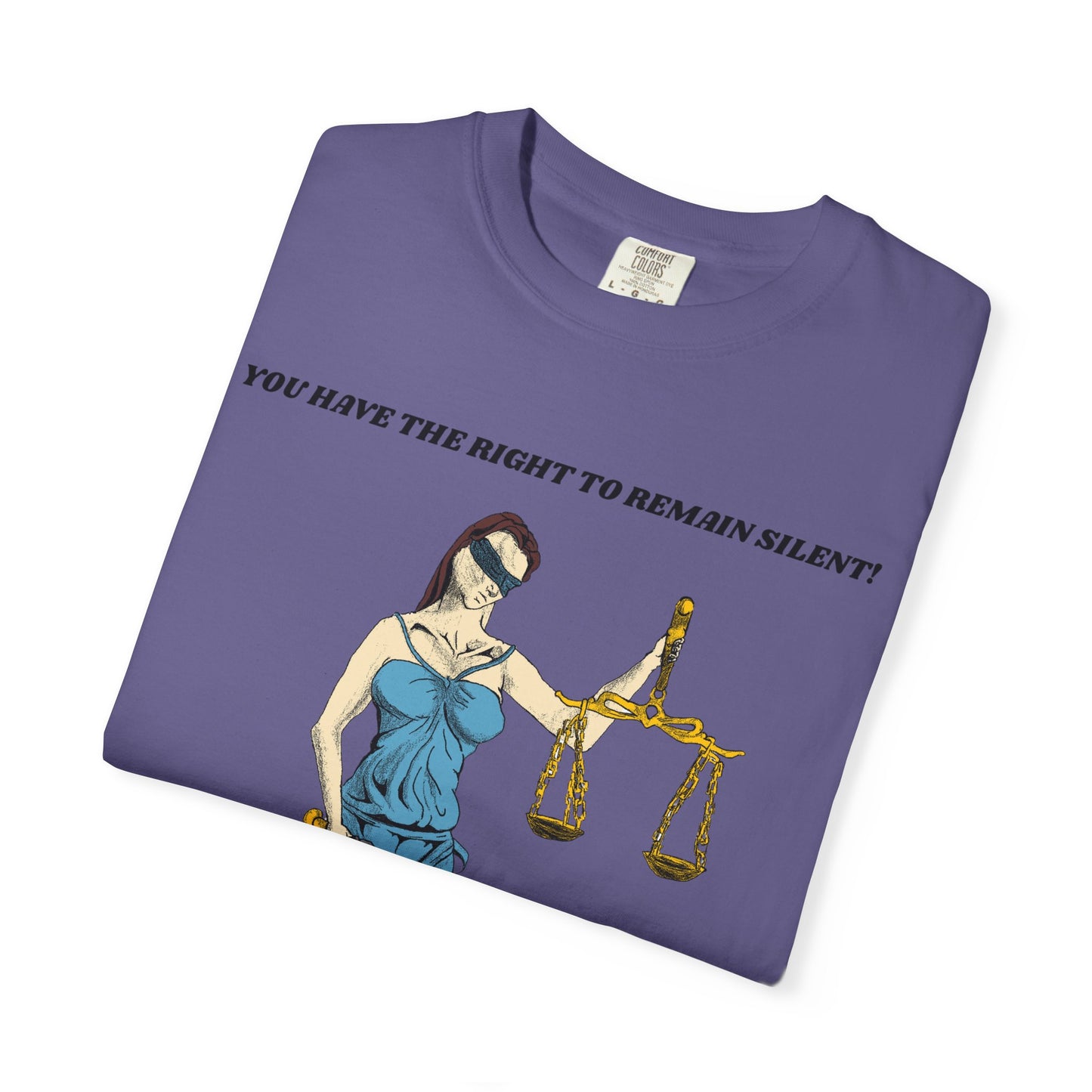 Lady Justice & Rat "Remain Silent" Unisex T- Shirts
