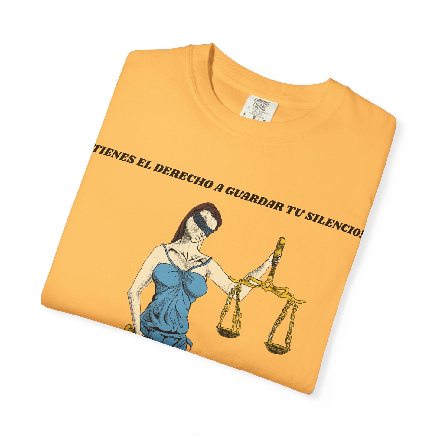 Lady Justice & Rat Unisex T-Shirt - Remain Silent - Spanish Version