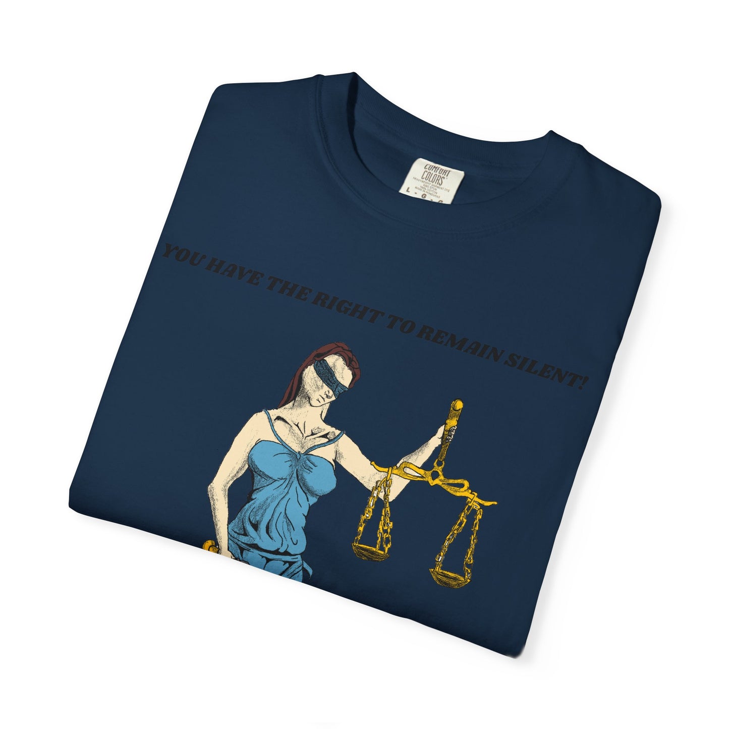 Lady Justice & Rat "Remain Silent" Unisex T- Shirts