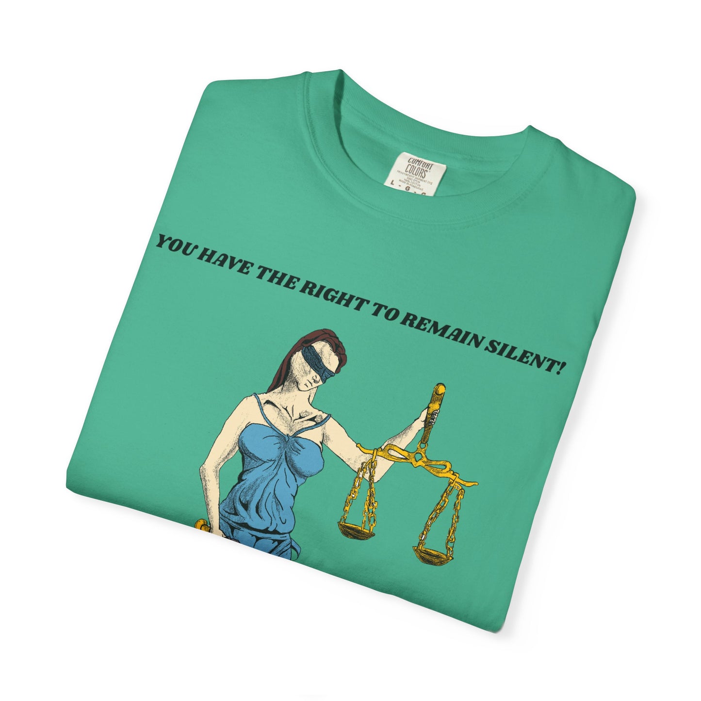 Lady Justice & Rat "Remain Silent" Unisex T- Shirts