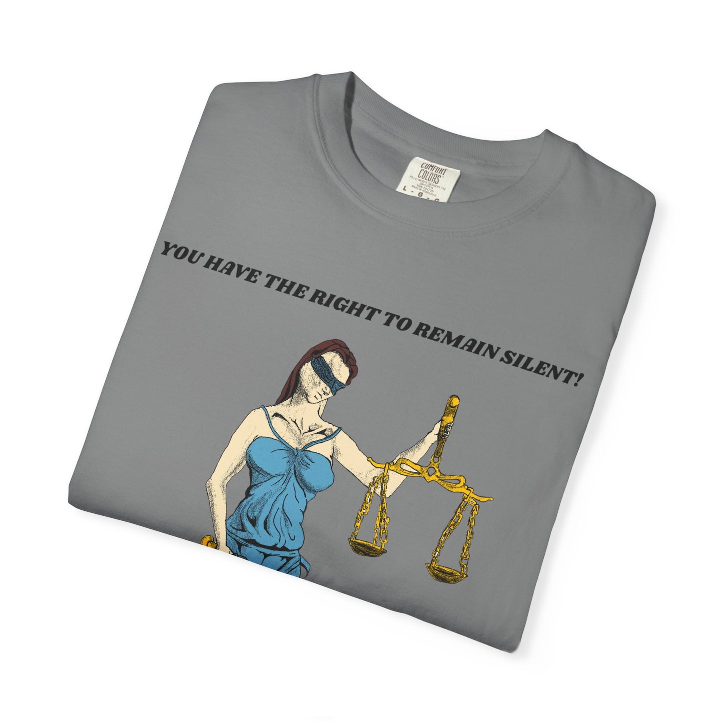 Lady Justice & Rat "Remain Silent" Unisex T- Shirts