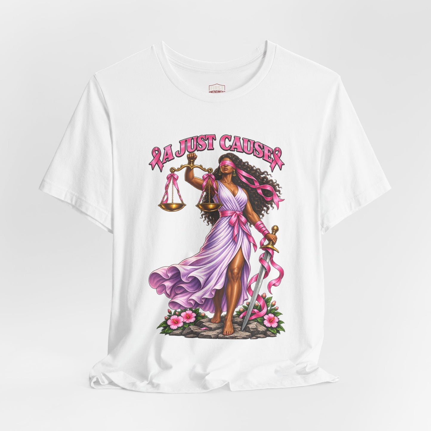 Libra Goddess Tee — "I’m Just Causin'" Zodiac Justice T-Shirt