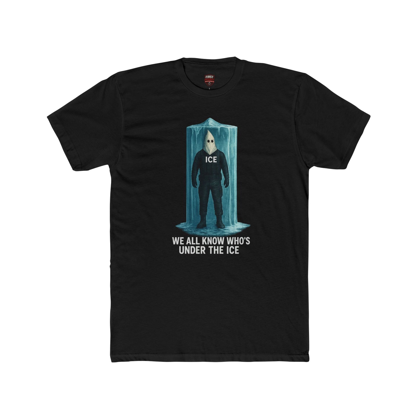 Ice Figure Graphic Tee — "We All Know Who's Under the Ice" Shirt