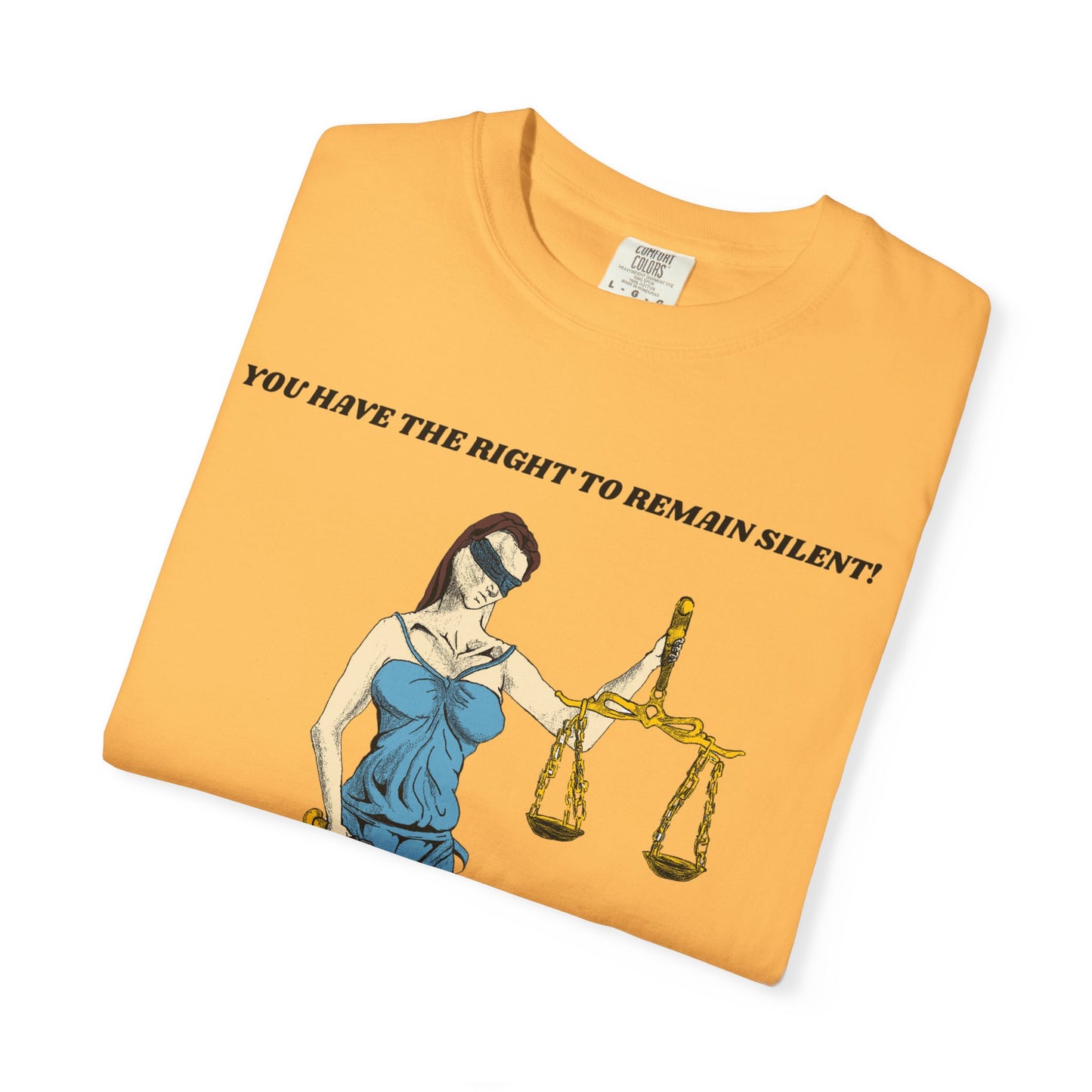 Lady Justice & Rat "Remain Silent" Unisex T- Shirts