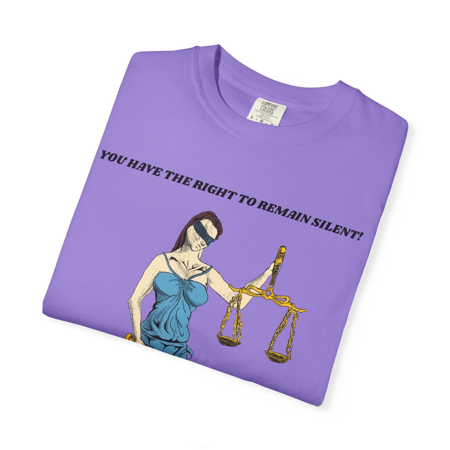 Lady Justice & Rat "Remain Silent" Unisex T- Shirts