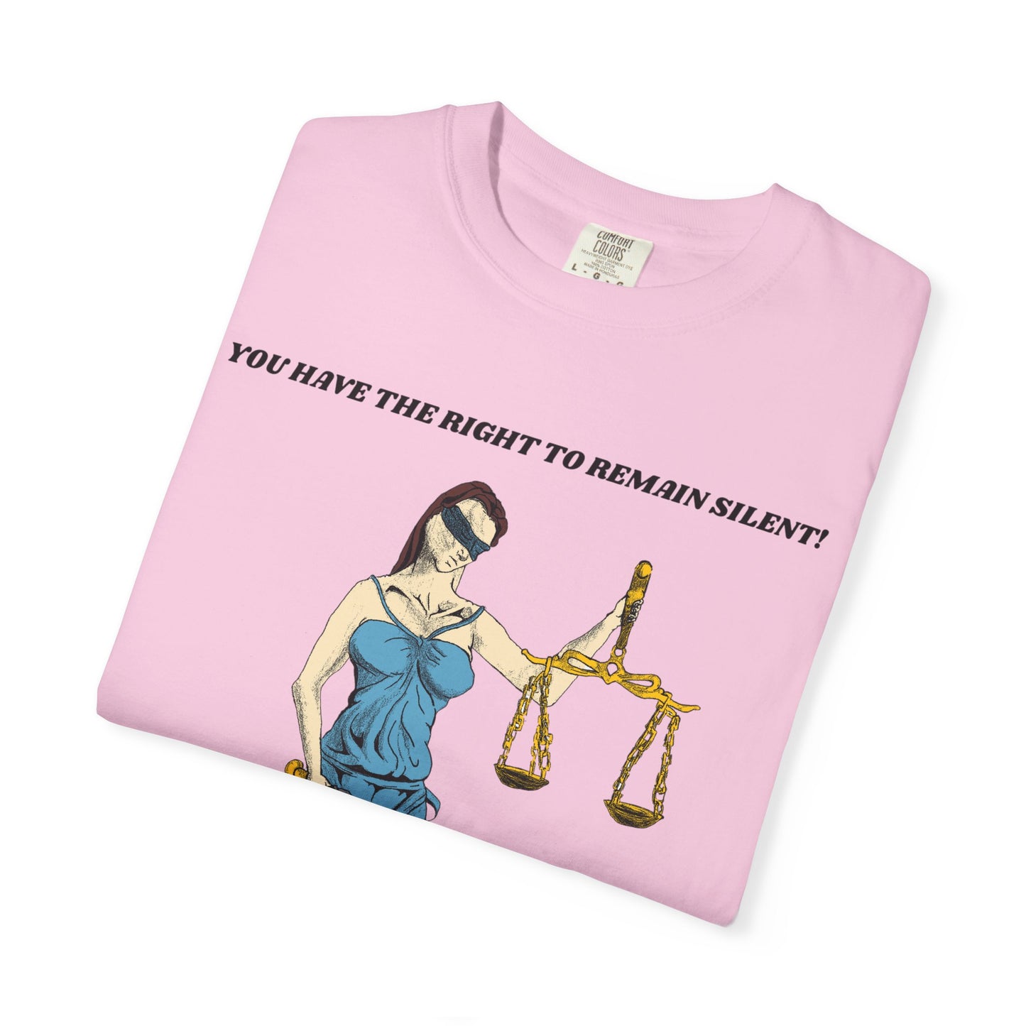 Lady Justice & Rat "Remain Silent" Unisex T- Shirts