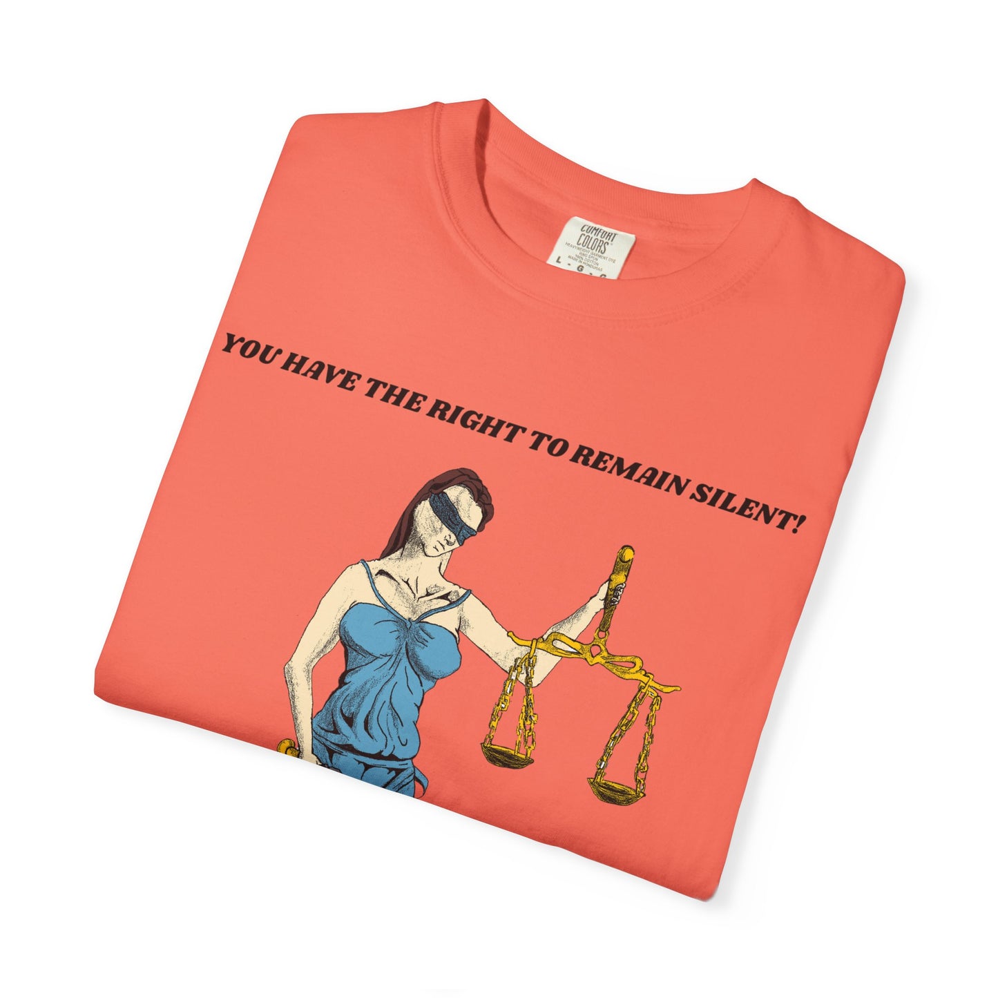 Lady Justice & Rat "Remain Silent" Unisex T- Shirts