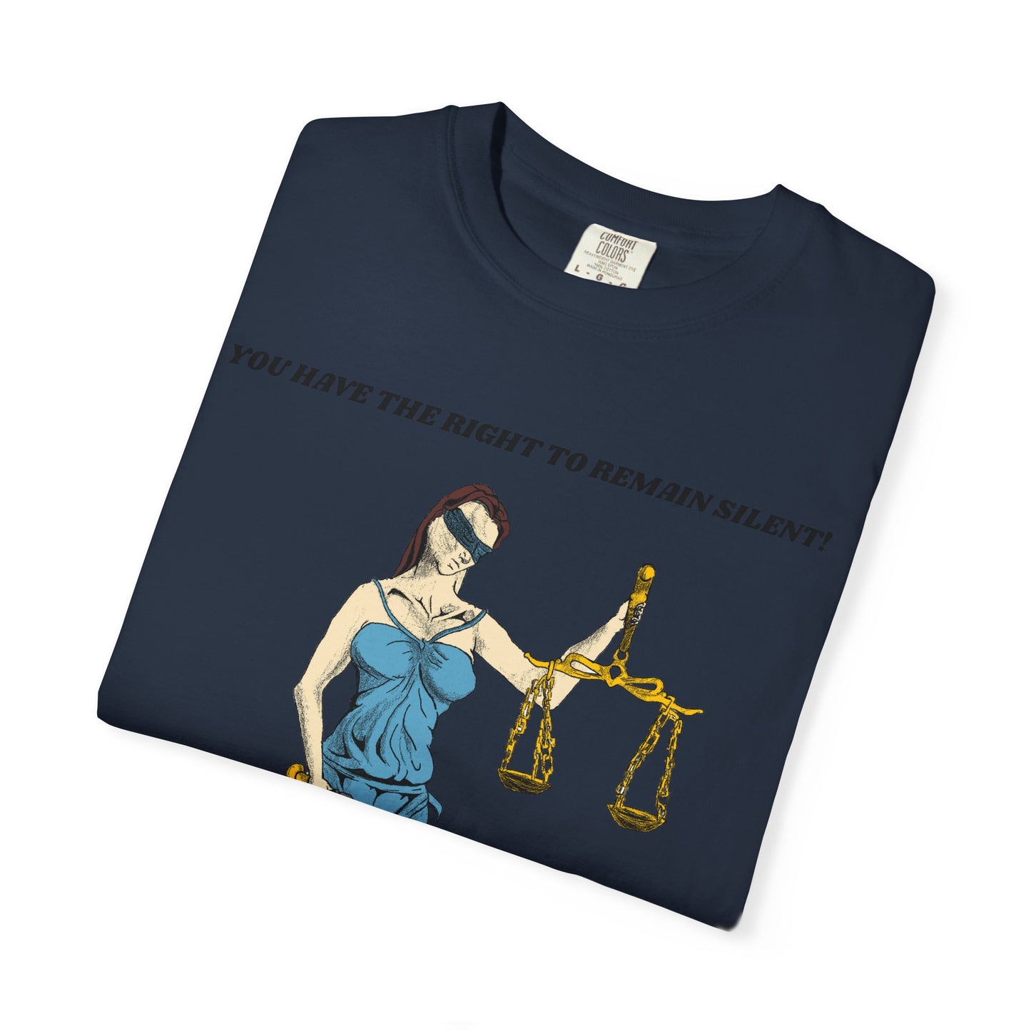 Lady Justice & Rat "Remain Silent" Unisex T- Shirts